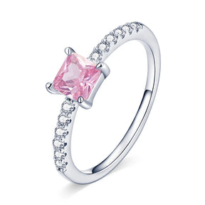 Anel Rosa do Amor – Prata 925