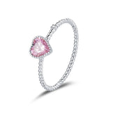 Anel Rosa do Amor – Prata 925